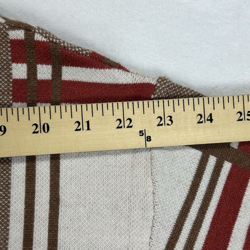 Belle by Belldini‎ Plaid Sweater Blazer Womens L Knit Jacket Button Front Fal - Picture 4 of 12